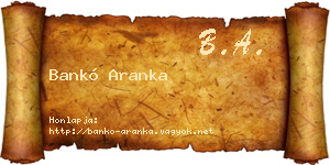 Bankó Aranka névjegykártya